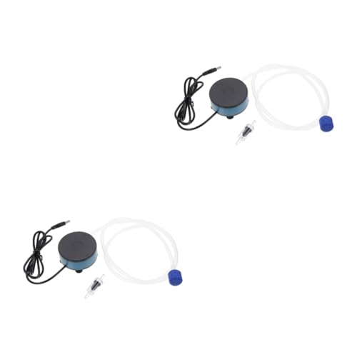 Abaodam 2 Sets USB Powered Aquarium Air Pump Portable Oxygen Pump for Fish Tank Efficient Oxygen Supply for Pets Volume Bubble Generation for Fish Tanks Up to Depth