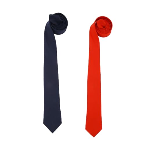 Image of Solid Color Slim Microfiber Tie-Matte Finish Tie for Men, Boys, Gents-Formal & Casual Wear-Combo Pack