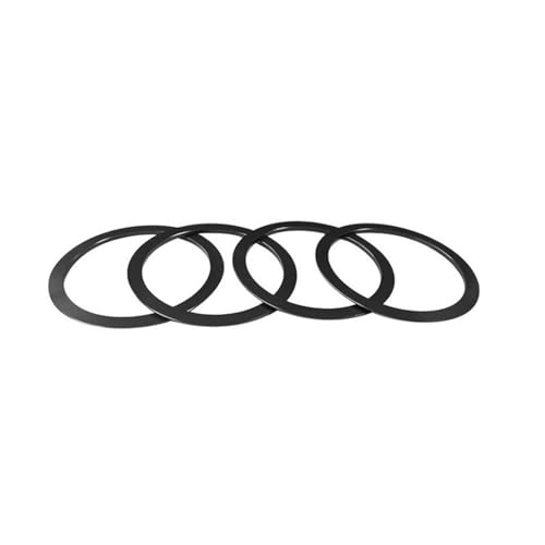 Image of Aluminum Alloy Vent Inner Rings Kit for Toyota Tacoma 2016-2023 (4pcs Black) - Air Conditioner Vent Trim Rings, Metal Interior Upgrade Accessories