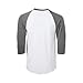 Soffe Classic Baseball Jersey, White/Gun Metal, Small