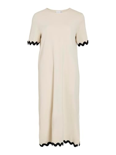 Robe mi-longue à col rond pour un style working girl et sorties citadines