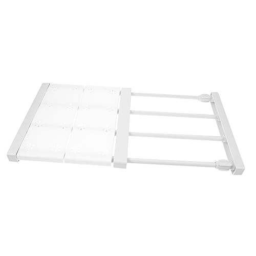 HOOTNEE Adjustable Closet Tension Shelf Expandable Wardrobe Organizer Rack for Bedroom Kitchen Storage