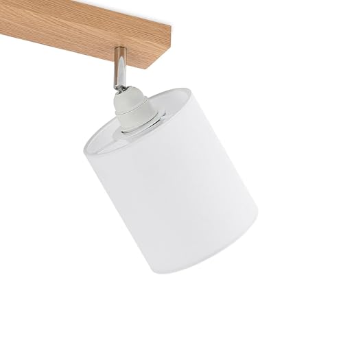 Lindby Strahler Imarin (Skandinavisch) aus Holz (2 flammig, E27) - Deckenlampe Deckenleuchte Lampe Spot Wohnzimmerleuchte