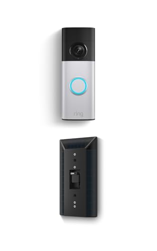 Image of Ring Battery Doorbell Plus (newest model), Nickel Silver with Solar Charger (newest model)