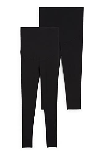 C&A Damen Leggings Hosen Skinny Unifarben 2er Pack|Multipack Umstandsmode...