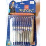 10 penne a sfera con punta fine e inchiostro blu