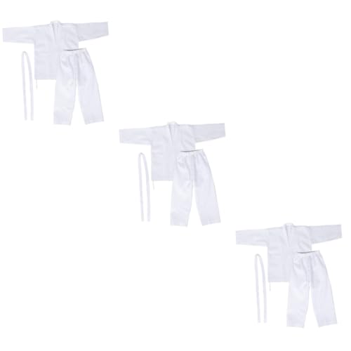 VALICLUD 3 Juegos uniforme de kárate karategui adulto judogi kimono karate titular Ropa cinturón disfraz de entrenamiento para adolescentes disfraz de kárate adulto Mezcla de algodón
