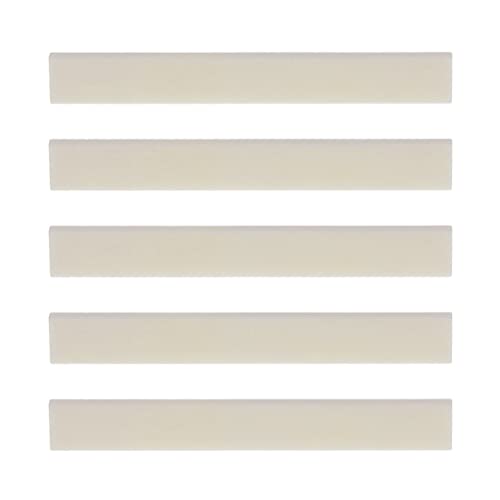 Sharplace Reserveset met 5 ongesnijde 80 mm zadels van ivoorkleurig runderbot voor gitaaronderdelen - Image 3