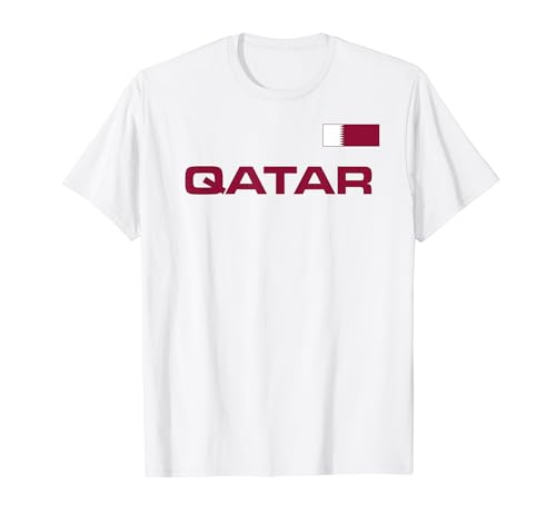 Maillot de sport drapeau du Qatar style athlétique qatari T-Shirt