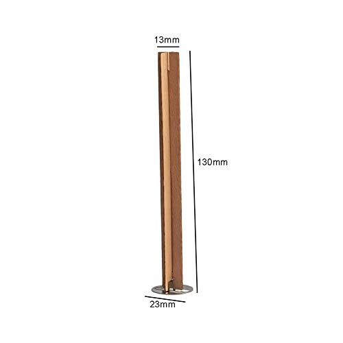 Kit 10 sets mechas de madera para velas 5.12x0.51 pulg miniatura 2