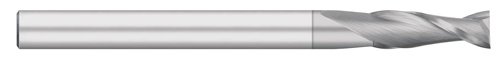 Titan TC97012 Solid Carbide End Mill, Extra Long Length, 2 Flute, Square End, 30 Degree Helix, TiCN Coated, 3/16" Cutting Diameter, 3/16" Shank Diameter, 3" Overall Length, 1-1/8" Cutting Length