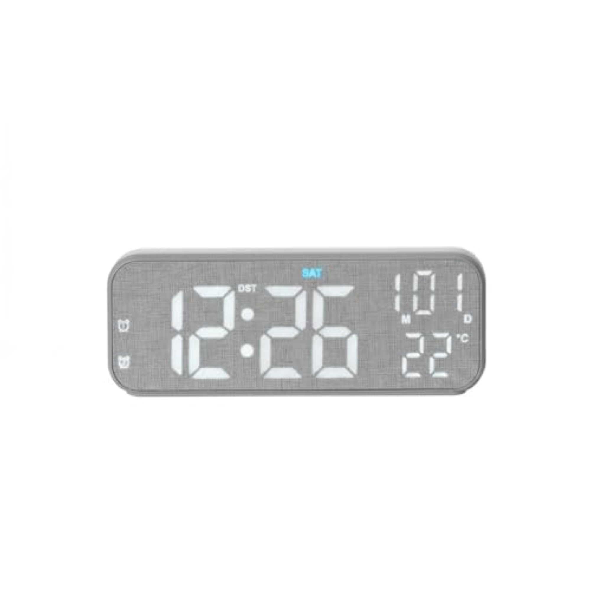 Blue Light Strip LED Desk Clock, Modern Design