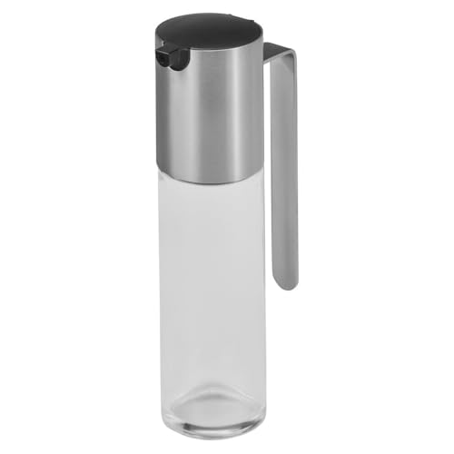 WMF Basic - Dispenser di aceto e olio 120 ml, dosatore di aceto e olio con coperchio aromatico, apertura di ritorno, contenitore in vetro, acciaio inox Cromargan opaco