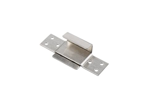 Image of Stainless Steel Tile Hangers 4-Piece Set Heavy-Duty Wall Mount Brackets, Picture Frame Wall Tile Hooks, Display Rack Steel Hook Clips,Silver