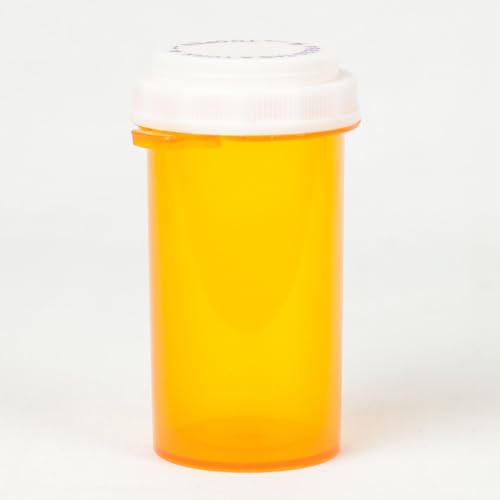 Five Star Supplies Thumb Tab Plastic Pill Bottles - Reversible Cap Easy Open & Child Resistant -...