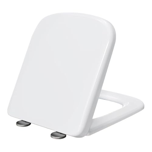 DXZXDJIU Sedile WC con Chiusura Ammortizzata, Copertura Morbida for WC Quadrata Copertura Morbida for WC Copertura Resistente for WC con Cerniera Regolabile for WC Standard(34 * 45cm)
