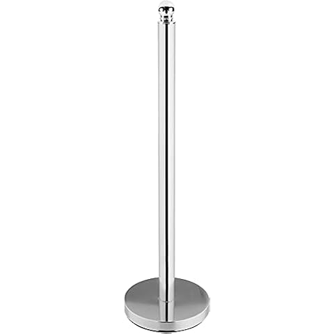 axentia Ravallo Chromed Metal Toilet Roll Storer for 4 Spare Rolls, Freestanding Toilet Paper Tissue Roll Holder, Bathroom 4 Roll Storage, Kitchen Roll Holder Stand, approx. 14 x 14 x 51.5 cm High, Silver Cover