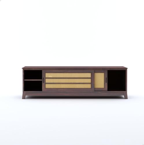 Image of Solid Rosewood Sheehsam TV Entertainment Unit| TV Stand Table| Sideboard Cabinet| Wooen TV Cabinet with Storage for Living Room & Office -Walnut4