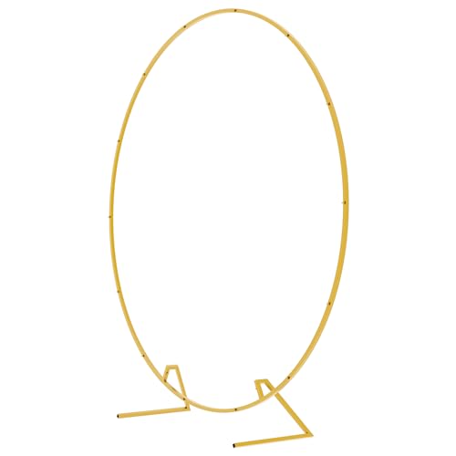 Image of Round Backdrop Stand 6FT Gold Metal Circle Balloon Arch Frame | Metal Circle Backdrop Stand Gold Round Arch for Wedding Birthday Party Bridal Baby Shower Anniversary Event Ceremony