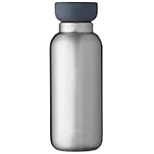 Mepal Insulated Bottle Ellipse Double Walled Insulated Bottle Drinking Bottle On The Go 9 Hours Hot & 12 Hours Cold Stainless Steel - 350 ml Natural Brushed