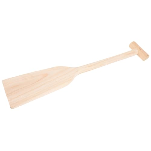 SHINEOFI Rame en Bois Ergonomique Beige pour Sports Nautiques et Dérive, Pagaie Unisexe Pratique et Finement Travaillée, pour Petites Embarcations à Pagaie