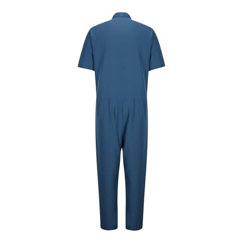 Man Loose Fit Jumpsuits Pants Unitard for Man Cargo Straight Leg Plain Long Leg Summer Fall Pants 2025 Y2K4