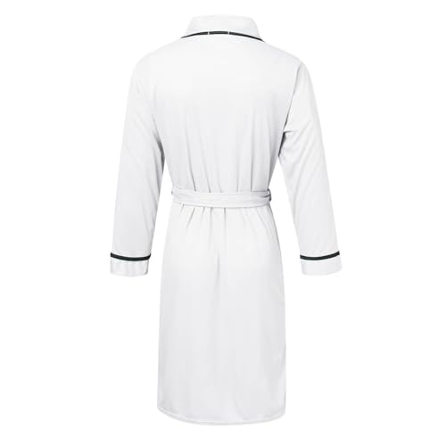 Albornoz ligero de algodón estilo kimono con bolsillos y cinturón 7