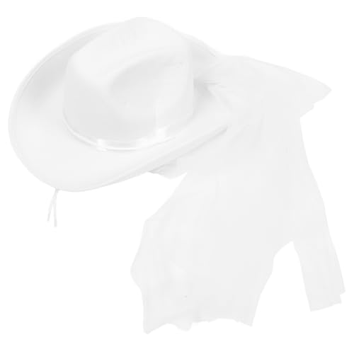 Chapeau Cowgirl Blanc léger pour éviter la chaleur pendant les fêtes