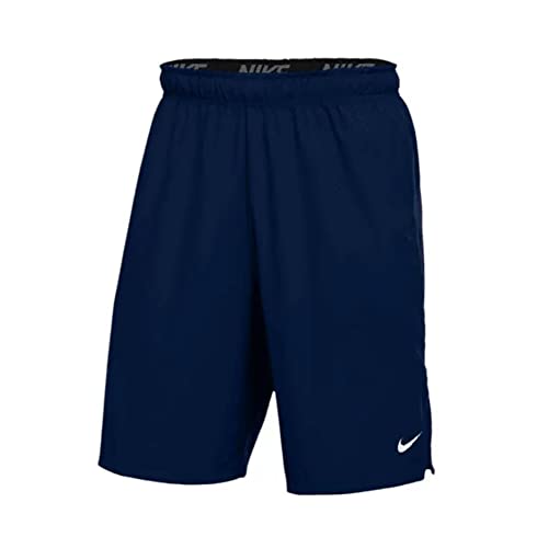 Nike Team Men's DRI-FIT Flex Woven Short (NO Pockets) nkDJ8693 419 Size 3XL Navy/White