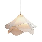 Jadssox Lámpara Colgante Moderna De Tela Color Crema Con Forma De Pétalo, Lámpara De Techo Romántica Estilo Art Déco, Ideal For Sala De Estar, Comedor, Dormitorio, Restaurante O Cafetería