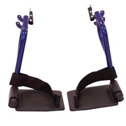 Wheelchair Footrest Blue With Heel Loops For Standard Wheelchairs #TOP22