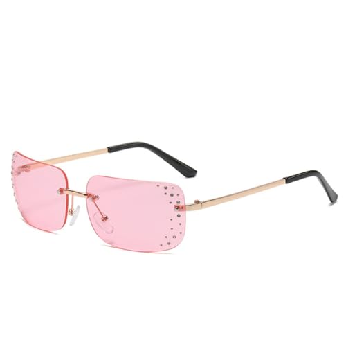 Lunettes de soleil rectangulaires tendance monture alliage style UV400