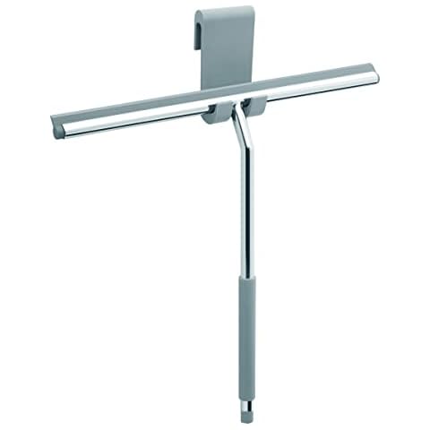 Libaro XXL Duschabzieher Farini - Fensterabzieher - Wasserabzieher - Duschwischer - aus Edelstahl und Silikon Cover