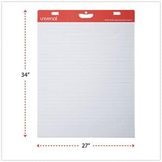 Universal UNV45602 27 in. x 34 in. Renewable Resource Sugarcane Based Easel Pads - Ruled, White (50 Sheets/Pad, 2 Pads/Carton)