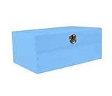 PartyMagix Holzbox mit Deckel Hellblau – Aufbewahrungsbox – Hellblaue...
