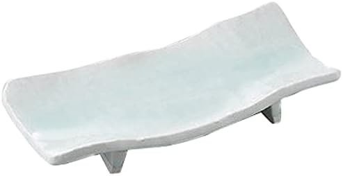 Set of 10 Adding Dish, Blue and White Porcelain 9.0 Cutting Board Pottery Plate, 9.8 x 4.6 x 1.3 inches (24.8 x 11.8 x 3.4 cm), Strengthened (Restaurant, Commercial Use, Tableware)