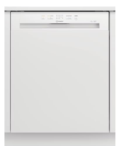 Indesit Push&Go I3B L626 UK Semi-Integrated Dishwasher, Full Size, 13 Place Settings, White, A Rated, Eco-Friendly, Easy Installation