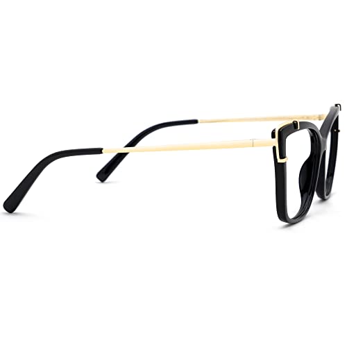 Image of Zeelool Vintage Cat Eye Blue Light Blocking Glasses Computer Gaming Eyewear for Women April JGX611956-01 Black