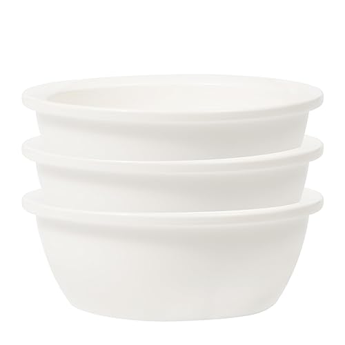 GUUSII HOME 3 Stück Ersatznäpfe Ersatzschalen Keramik für Bambus Foodbar, mikrowellen und spülmaschinenfest(12cm-6.76oz)