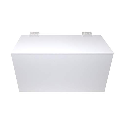Image of Face Mask Dispenser | Acrylic Mask Box with Cover for Storing and Dispensing Personal Face Masks (White)