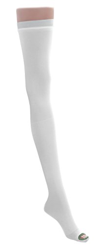 Bas de contention anti-embolie Medline MDS160884 blanc sans latex cuisse XL