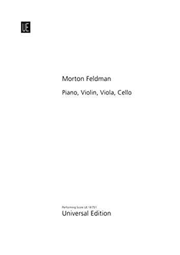 Feldman: Piano, Violin, Viola, Cello      Sheet music
