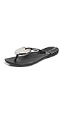 Ipanema Women's Wave Heart Flip Flop, Black, 6 M US