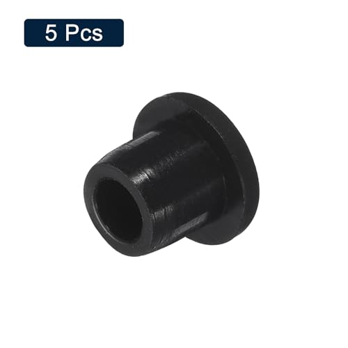Image of uxcell 5 Pcs Black Plug Holes, Waterproof Rubber Button Plug for 10mm / 0.39 inch Hole