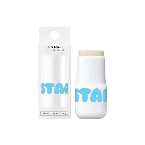 Starface Star Balm Very Vanilla Hydrating Lip Moisturizer with Shea Butter Cocoa Butter and Coconut Oil Dreamy Vanilla Flavor (0.15 oz)