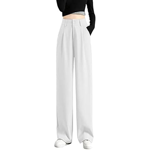TDEOK Women's Wide Leg High Elastic Trousers Cover