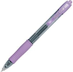 PILOT G-2 - Bolígrafo retráctil fino (0.028 in, color morado pastel) (3 unidades)