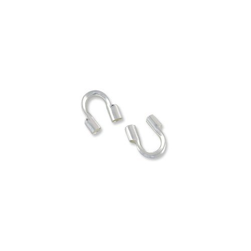 Wire Protector Guards (.75mm Hole) .925 Sterling Silver (Package of 10) - Cable Protectors - Wire Guards