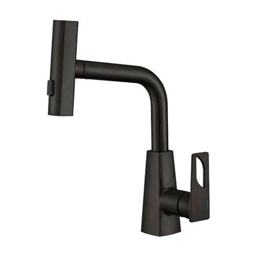 Robinet salle de bain extractible gris cascade mitigeur lavabo 3 modes