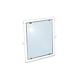 GOMAN - Specchio reclinabile da 63x54 in Alluminio Rivestito in Nylon Bianco